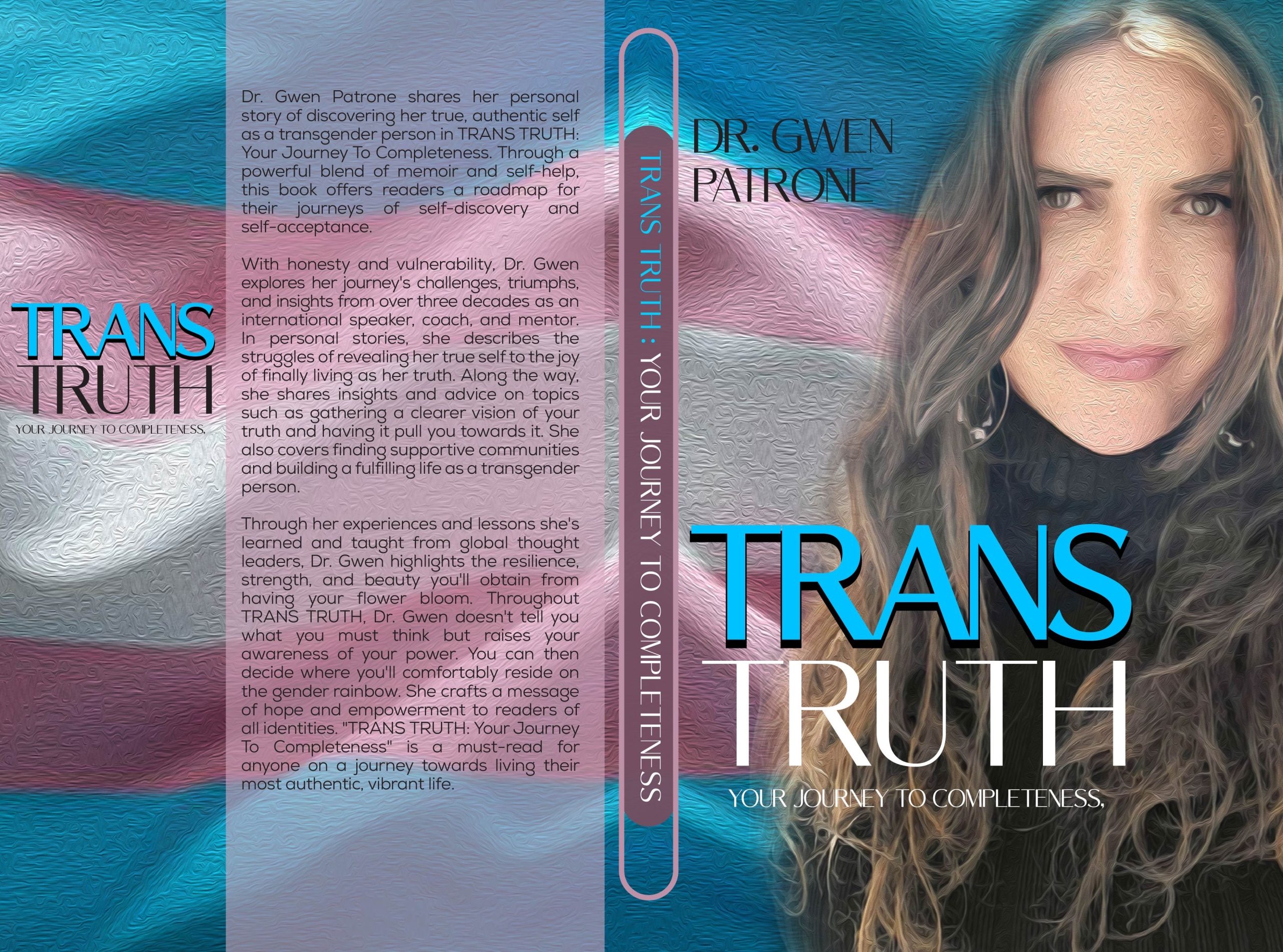 The back and front cover of Trans Truth - Gwen's most recent book