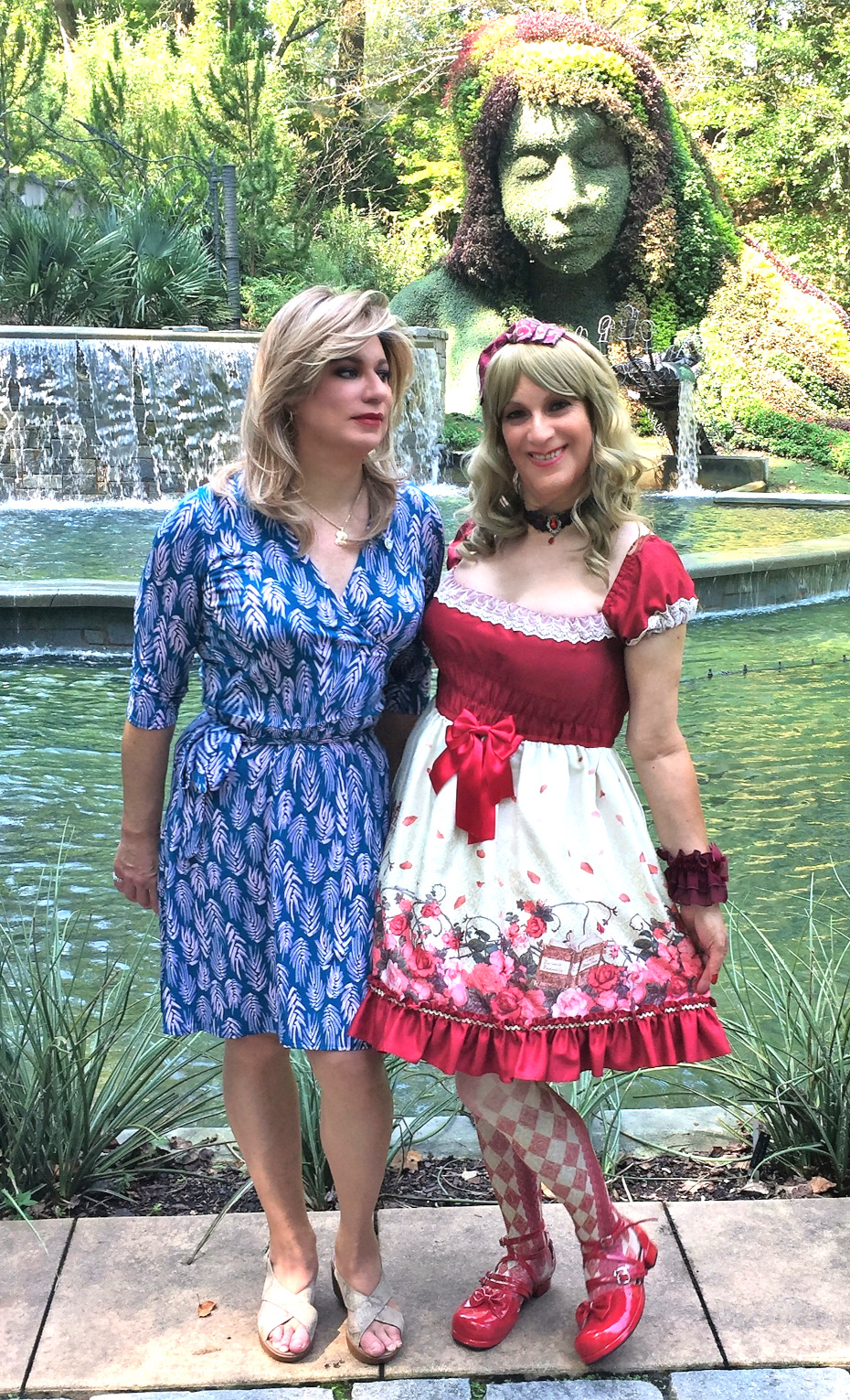 Nora (left) With Lolita Fashionista Andrea. Photo by C. Storm.